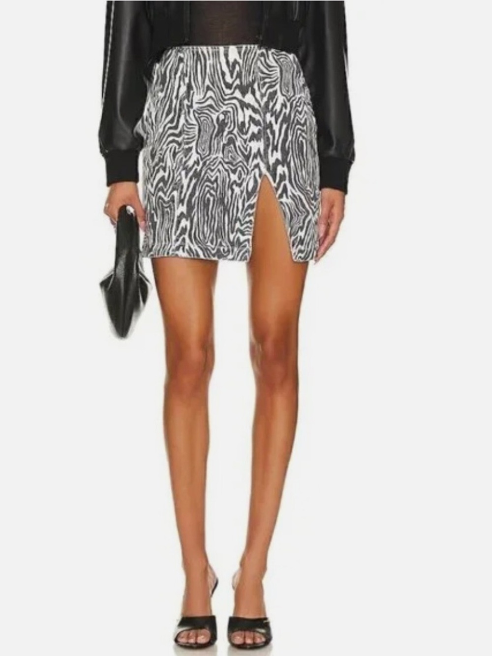 MOTHER Side Splitter Mini Skirt